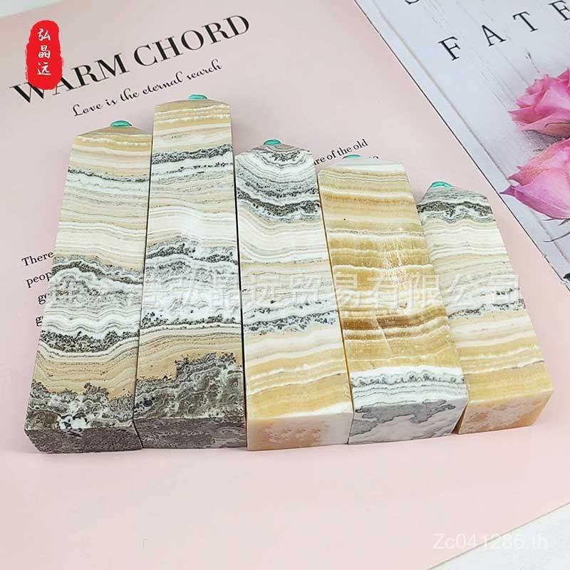 คอลัมน์แหลมเดียวคริสตัลไกลสี่ปริซึมคอลัมน์แคลไซต์คริสตัล หงเคา ดอกไม้คริสตัลคอลัมน์ธรรมชาติคอลัมน์ขน