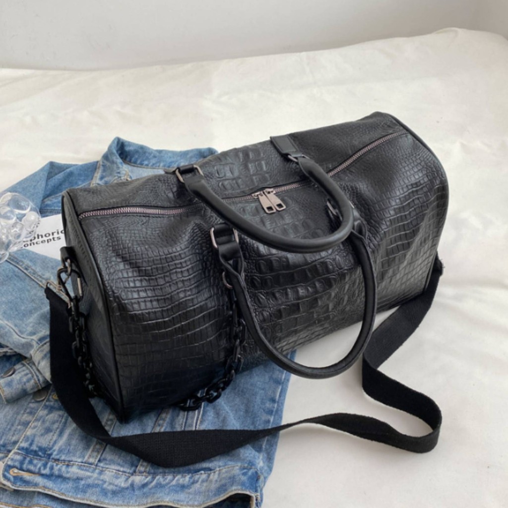 จระเข้นูน Duffel กระเป๋ากันน้ําโครงสร้างสี่เหลี่ยม Duffel กระเป๋าซิปน้ําหนักเบา
