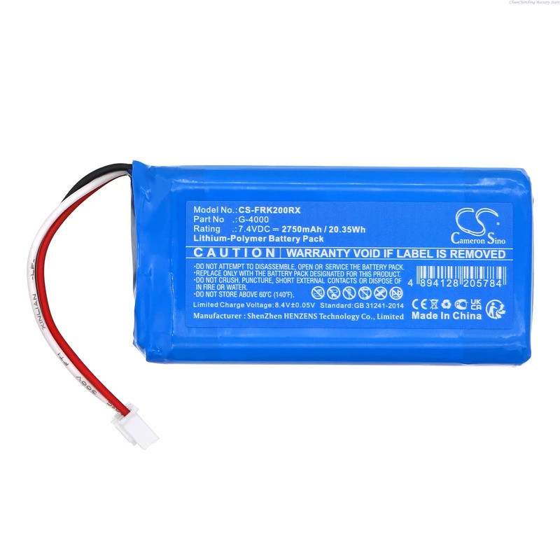CS 7.4V 2750mAh รีโมทคอนโทรลแบตเตอรี่ G-4000 สําหรับ FrSky Ethos Tandem X20S เครื่องส่งสัญญาณ,X20,X1