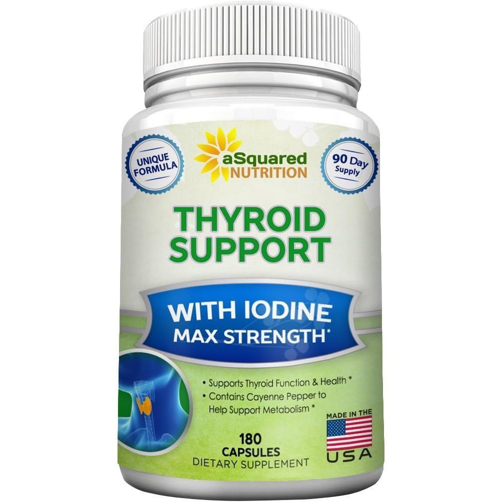 ASquaredNutritionPremiumThyroidSupportwithIodine(180Capsules)-BestHerbal&VitaminComplexPillsw/B12,Ashwagandha,Blwrack&Kelp-Healthy&Healthy&Healthy&Healthy&Herg PXBD
