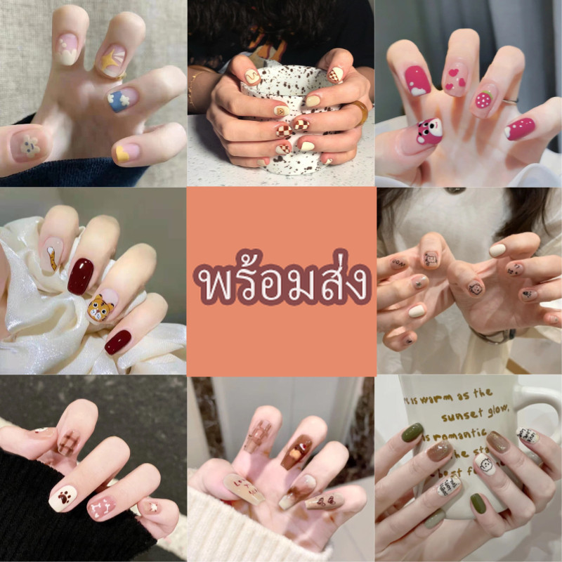 เล็บปลอมสีพาสเทลลายการ์ตูน หวานละมุน ไม่จำหน่ายเฉพาะเด็กเท่านั้น มีส่งด่วน