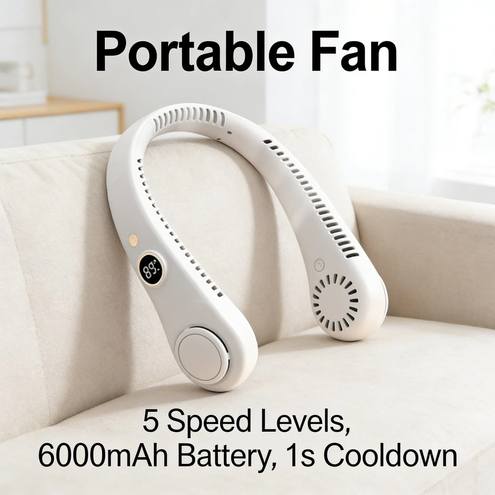 พัดลมพกพา ชาร์จได้ 6000mAh