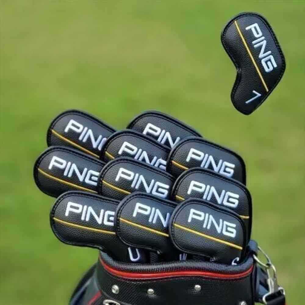 ✨ 2026 10pcs/set Golf Club Iron No 4-9/P/W/U/S Head Cover Magnetic PING Golf Headcovers Classic