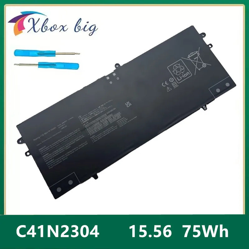 C41N2304 แบตเตอรี่แล็ปท็อปสําหรับ Asus Zenbook 14 oled UM3406HA 1566V 75Wh Netbook S5507 S5606 M5606