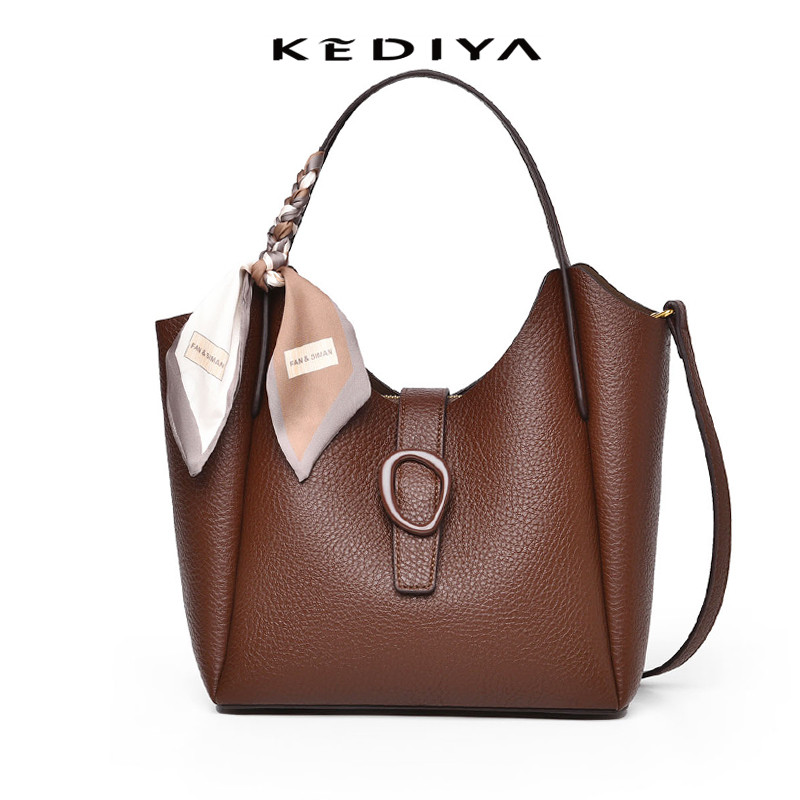 AF4 KEDIYA 2026 Minimalist Tote สําหรับผู้หญิง Premium Textured Shoulder & Crossbody Bag กระเป๋าถังอ