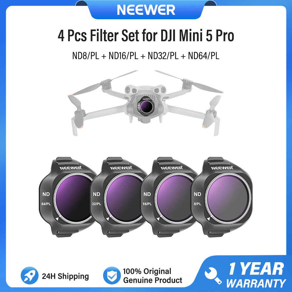 ชุดกรอง NEEWER ND/PL เข้ากันได้กับกล้องโดรน DJI Mini 5 Pro (ND8/PL+ND16/PL+ND32/PL+ND64/PL), FL-C68