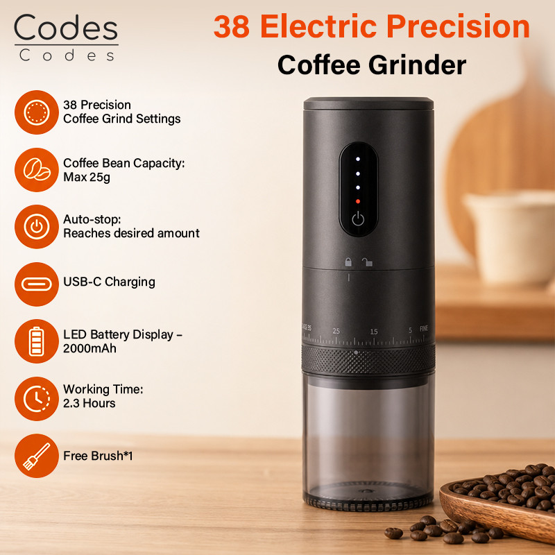เครื่องบดกาแฟไฟฟ้าแบบพกพา 38 การตั้งค่าการบดภายนอก CODES สำหรับเครื่องทำกาแฟเอสเปรโซบ้าน