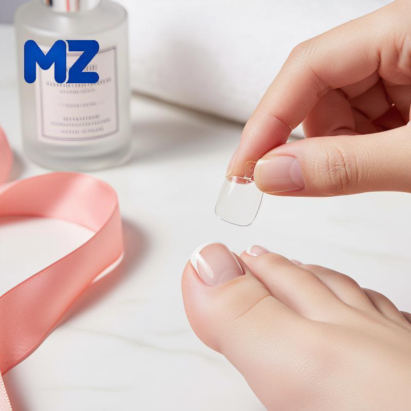 [MZ] Soft Gel Short Square Toesnail Tips 240/320 ชิ้น Clear Matte Nail Stiers นํากลับมาใช้ใหม่ได้หลา