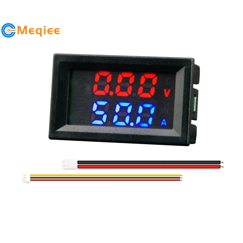 M430 DC4-30V 10A/50A/100A เครื่องวัดแรงดันไฟฟ้าและกระแสมิเตอร์อุณหภูมิ 0-100V