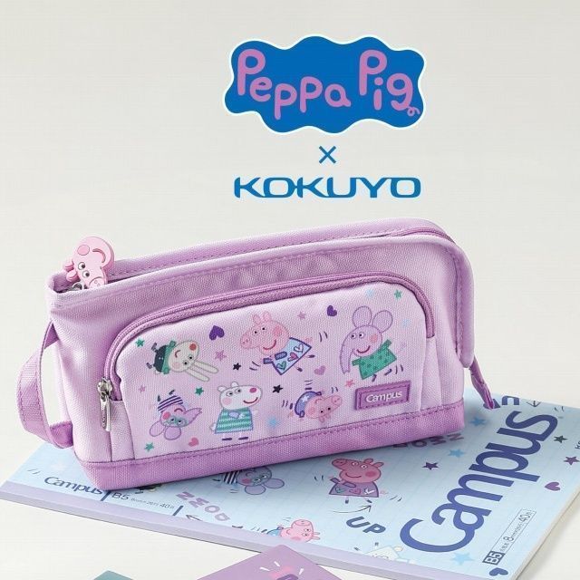 [ข้อเสนอพิเศษ] สินค้าใหม่ญี่ปุ่น KOKUYO KOKUYO Piglet Peppa Pencil Case การ์ตูนน่ารักความจุที่เรียบง