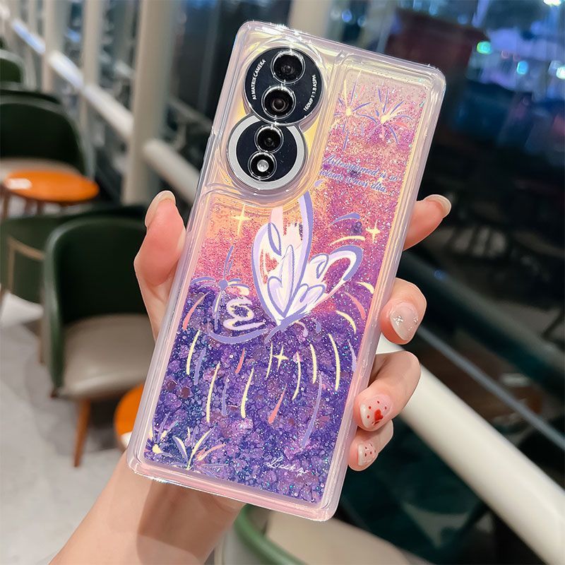 ดอกไม้ไฟผีเสื้อสีม่วง vivoY200i เคสโทรศัพท์แวววาวเหมาะสําหรับ IQ0013/IQ00Neo10/y300/Y36