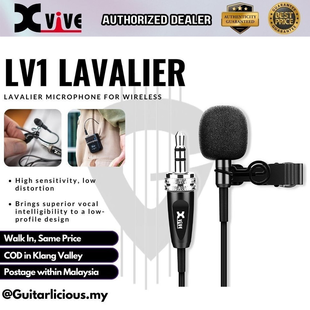 Xvive LV1 ไมโครโฟนแบบหนีบเสื้อสําหรับผู้หญิง ( LV-1 / LV 1 / XVIVE-LV1 )