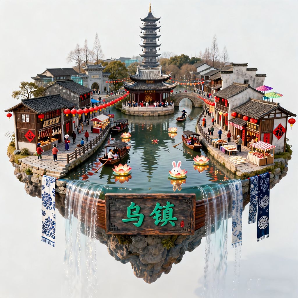Zhejiang Wuzhen สติกเกอร์ตู้เย็นโลหะ Xizha Jiaxing Tourist ของที่ระลึกเพื่อนของที่ระลึกพิพิธภัณฑ์ Zh