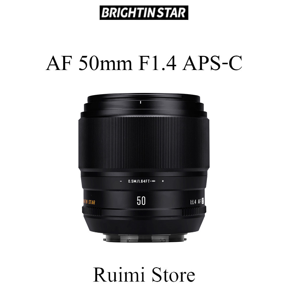 Brightin Star 50mm f1.4 APS-C เลนส์โฟกัสอัตโนมัติสําหรับกล้อง Mirrorless Sony E Mount / Fuji X Mount
