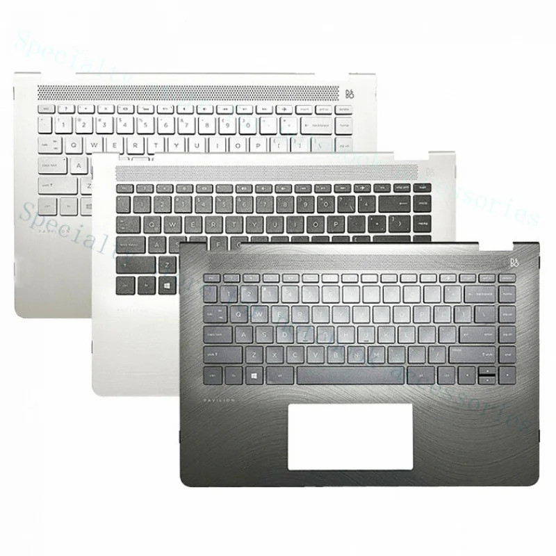 Palmrest A + US แล็ปท็อป LA แป้นพิมพ์สําหรับ HP Pavilion X360 14-BA 14T-BA 14M-BA TPN-W125 Mlc8 +
