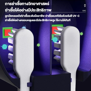 🇹🇭ส่งจากไทย🇹🇭 กล่องฆ่าเชื้อแปรงสีฟัน: ระบบฆ่าเชื้อด้วยรังสียูวี, สวิตช์เซ็นเซอร์, ที่วางแปรงสีฟัน, แบตเตอรี่ 1800mAh, ฆ่าเชื้อได้ 99%
