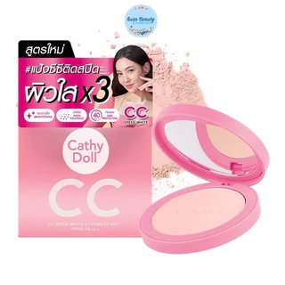 Cathy Doll Speed White CC Powder Pact Spf40 Pa+++ 12g แป้ง CC แป้งฝุ่นอัดแข็ง เคที่ ดอลล์
