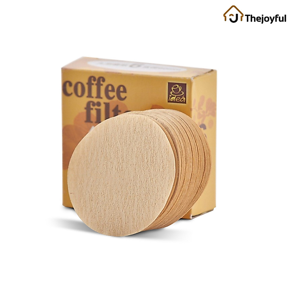 Thejoyful กระดาษดริป กระดาษกรองกาแฟ Drip Coffee Paper Filter แพ็ค100แผ่น แบบหนา แผ่นฟิลเตอร์กรองกาแฟ