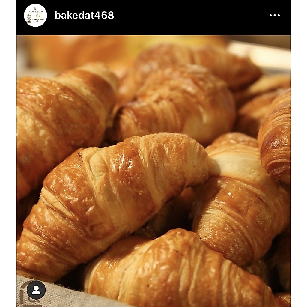 ครัวซองค์น้ำแอปเปิ้ล ทำจากเนยสดแท้100% ชนิดไม่มีไขมันทรานส์ Classic Butter Croissants - Lean&Clean