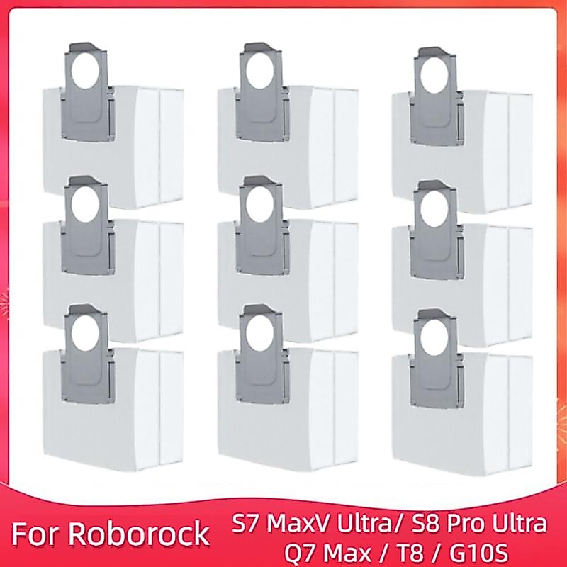 Roborock S7 MaxV Ultra S7 MaxV Plus S8 Pro Ulra Q7 Max T8 G10S G10S Pro หุ่นยนต์ดูดฝุ่น อุปกรณ์เสริมหุ่นยนต์ดูดฝุ่น ถุงเก็บฝุ่น ถังขยะ