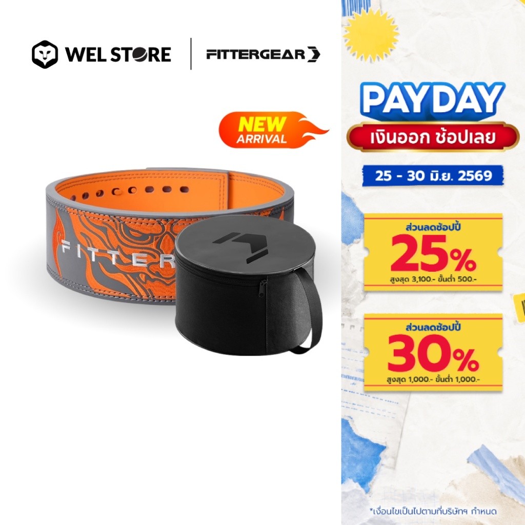 WELSTORE FITTERGEAR POWER LIFTING LEVER BELT DRAGON CLASP เข็มขัดยกน้ำหนักแบบคันโยก รุ่นมังกร 2025