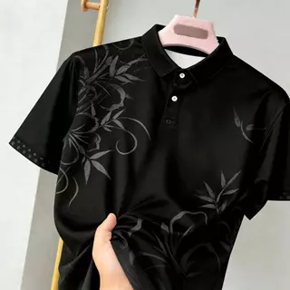 เสื้อคอปกชายคุณภาพสูง 2026 เครื่องแบบกรมส่งเสริมการปกครองท้องถิ่น เสื้อโปโลแบบเรียบพิมพ์ลายสี่สี "เสื้อกรมส่งเสริมการปกครองท้องถิ่น