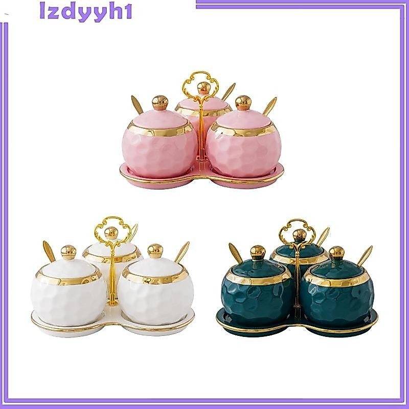 [ความสุข] ครัวขวดเครื่องเทศภาชนะใส่เครื่องปรุงกระป๋องกันฝุ่นกล่องเครื่องปรุงรสที่ทันสมัยภาชนะบรรจุน้ําตาล