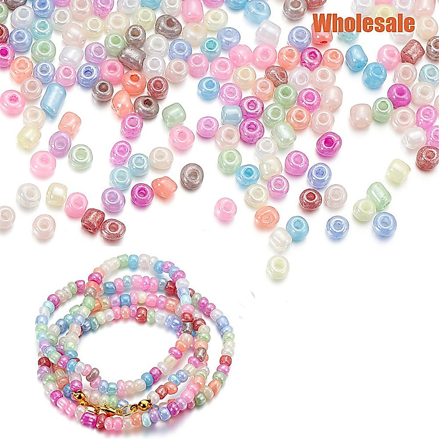 100 ชิ้น 4 มิลลิเมตรภาษาเช็คคําแก้วลูกปัด Crafted Candy ครีมสีรอบลูกปัด DIY เย็บปักถักร้อยอุปกรณ์เสริม Handmade สร้อยข้อมือสร้อยคอทําเครื่องประดับ