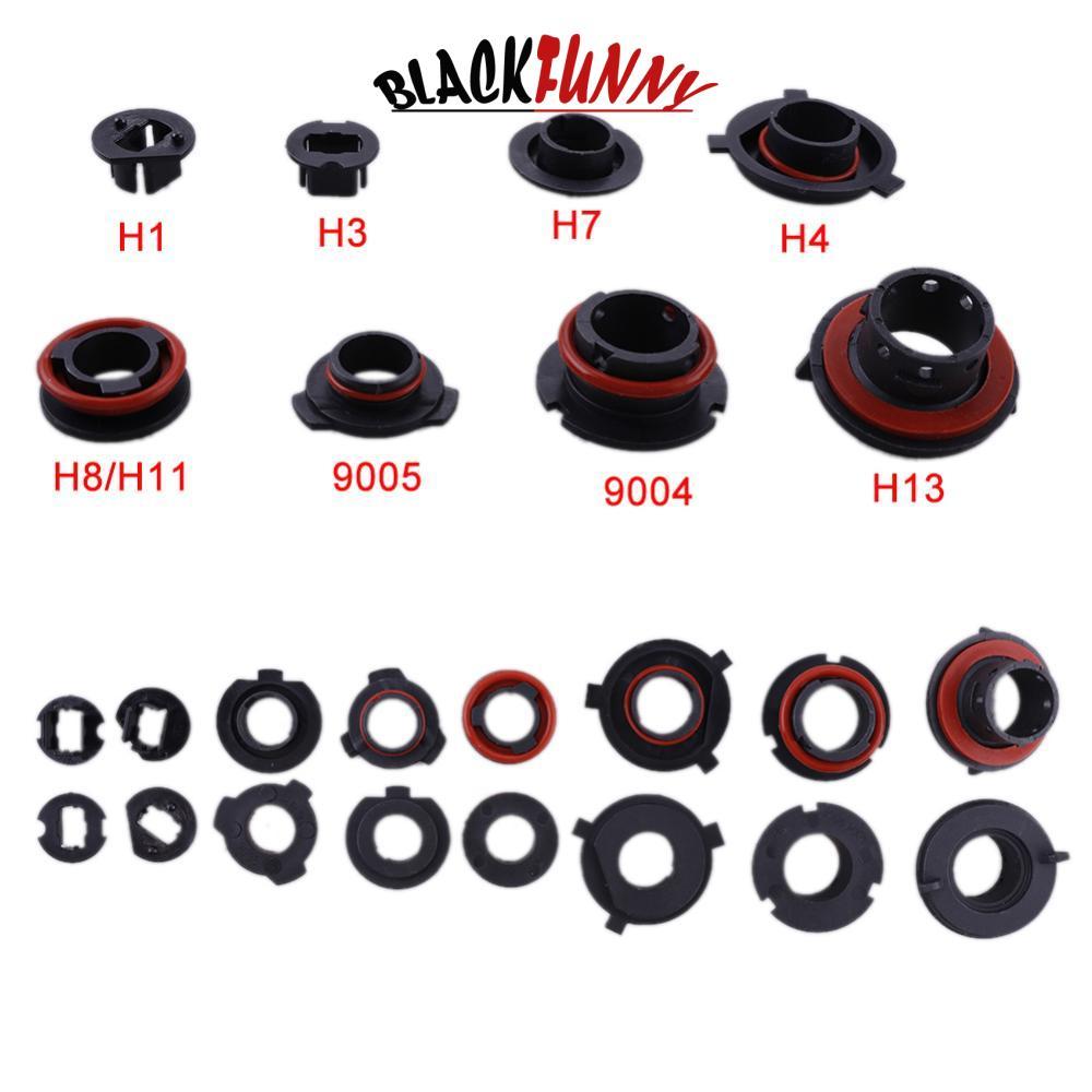 BLACKFUNNY 2 ชิ้นรถ LED ไฟหน้าหลอดไฟอะแดปเตอร์ฐานซ็อกเก็ต Retainer สําหรับ H1 H3 H4 H7 H11 H13 9004 