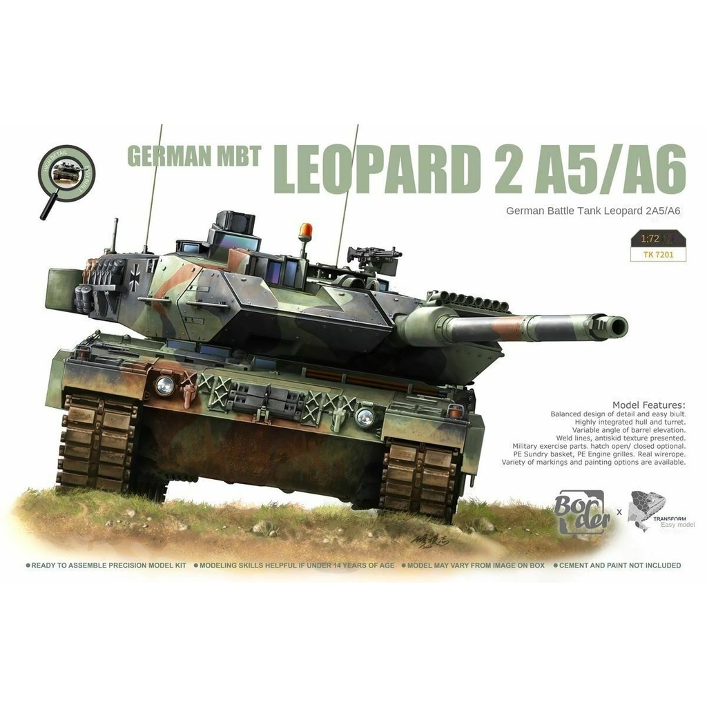Border TK7201 1/72 Scale German MBT Leopard 2A5/A6 Model Kit