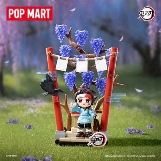 P POPMART Demon Slayers Blade Standing Story Series Building Block รูป Mystery กล่องเครื่องประดับของแท้