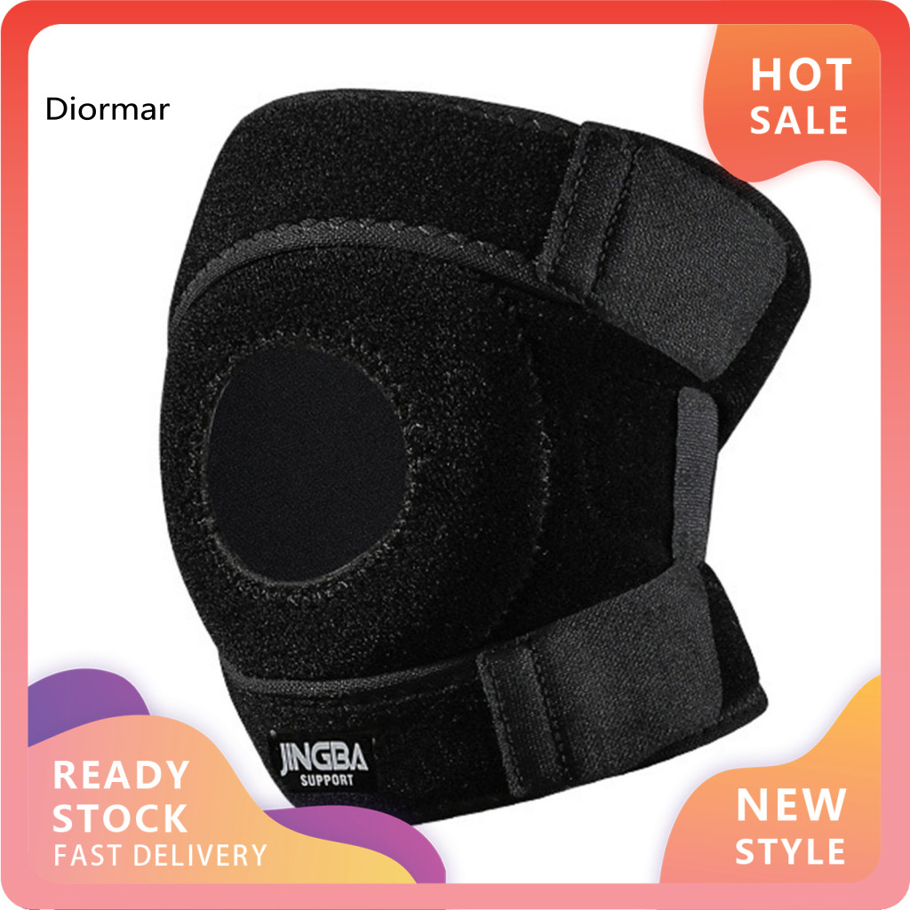 DM- 1 PC เข่า Stabilizer ยืดหยุ่น Breathable สีดําปรับการบีบอัดเข่าสนับสนุนรั้งสําหรับออกกําลังกาย