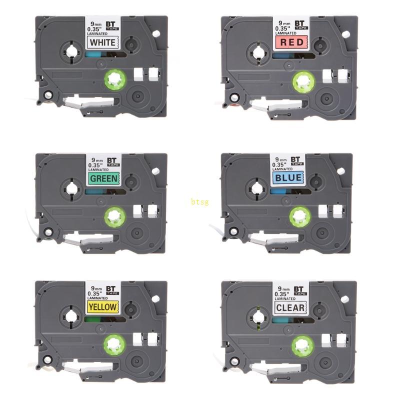 Btsg เทปฉลากสําหรับ Brother P-Touch TZe-221 รุ่น PT-200 PT-300 PT-310 PT-320 ป้าย