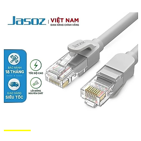 ของแท้ Jasoz E120 Premium 2 หัว Cat5/Cat5E Network Cable ยาวจาก 0.5M ถึง 15M - 24 เดือน