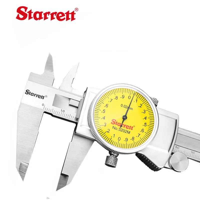 STARRETT 0-150/200/300 มม. ช่วง, การสําเร็จการศึกษา 0.02 มม. 3201M 3202M Dial Caliper