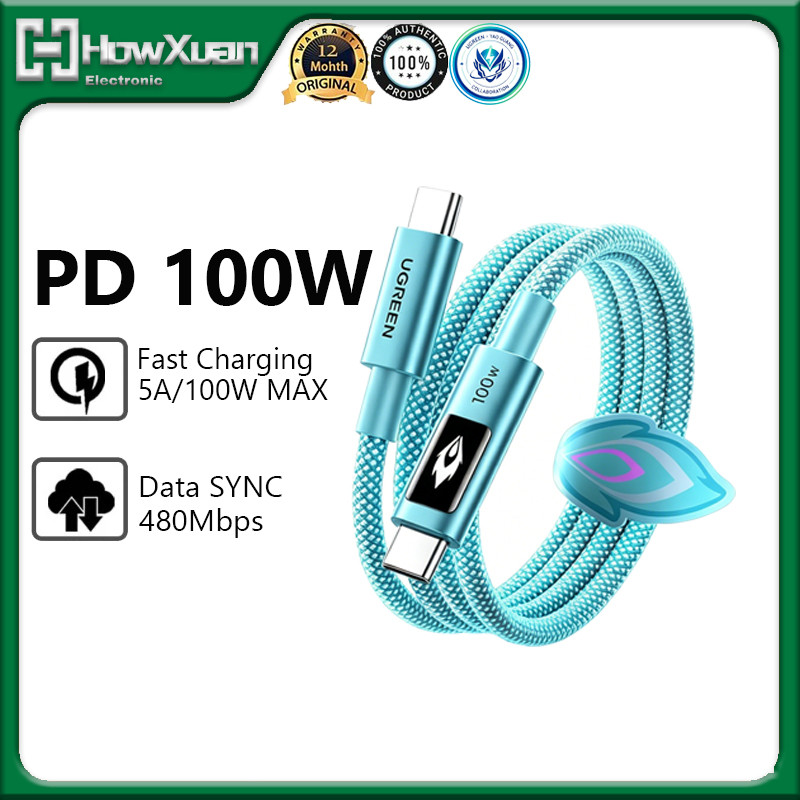 UGREEN Honkai: Star Rail Yao Guang Edition PD 100W สาย USB C เป็น USB C 1M สายชาร์จเร็ว