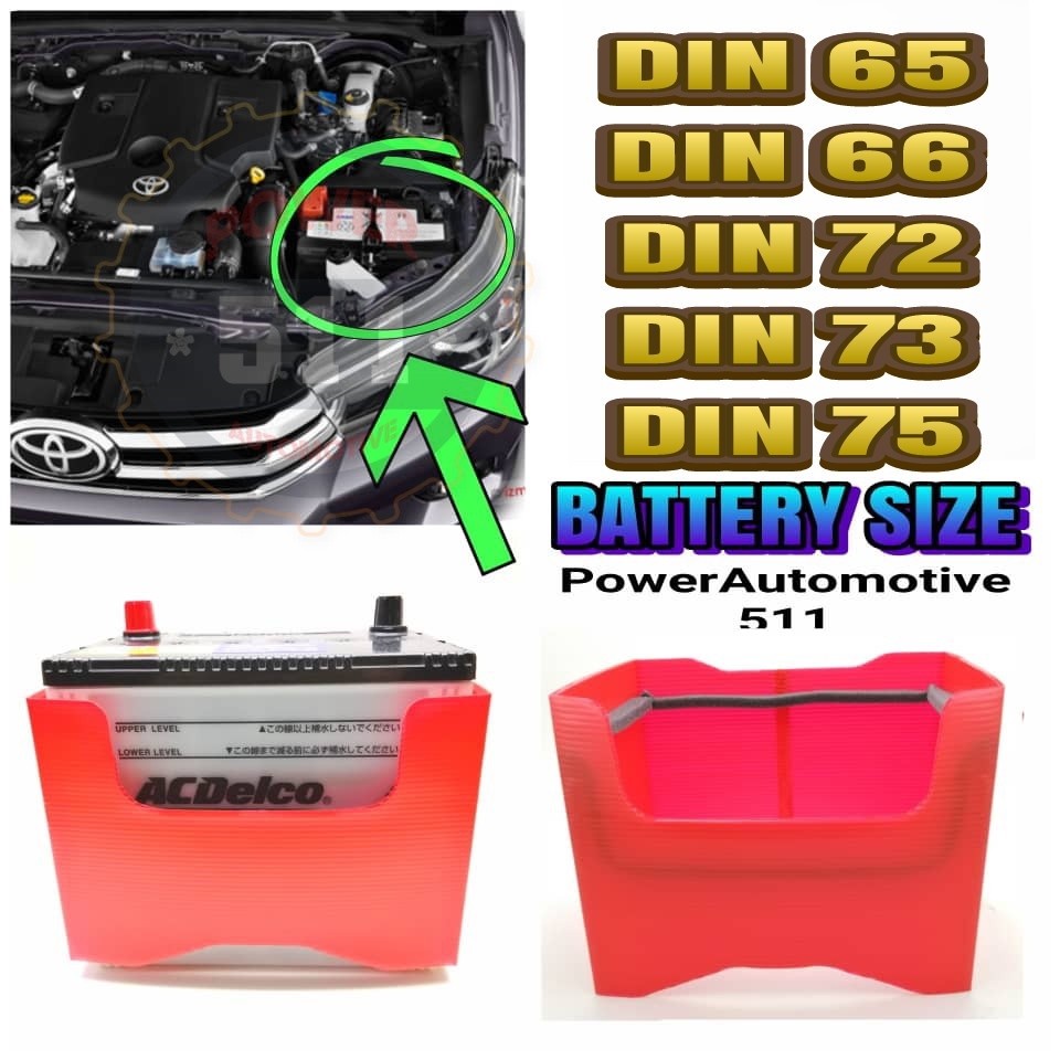 BATTERY JACKET DIN66 / DIN 72 / DIN 73 / DIN 75 / 370LN3-MF / 57412-LN3 ฝาครอบป้องกันแบตเตอรี่