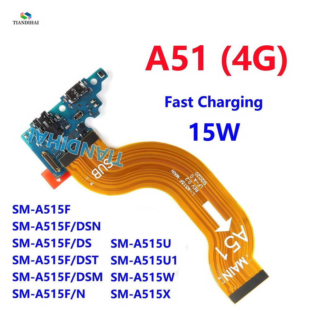 สําหรับ Samsung Galaxy A51 4G A515F A515U A515F/DS A515 USB Charger Board Connector หลัก Flex Cable 