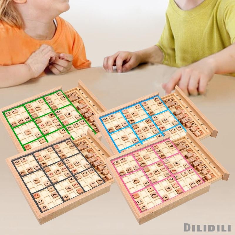 [Dilidili] ไม้ Sudoku เกมของเล่นคณิตศาสตร์ของเล่นจํานวน Thinking เกมแบบพกพาปริศนา Sudoku หมากรุกของเ