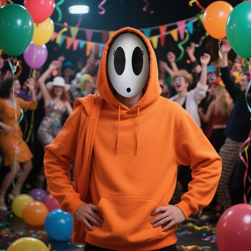 Cinn Portable Plastic Shy Guy สําหรับปาร์ตี้ฮาโลวีนและกิจกรรมเครื่องแต่งกาย