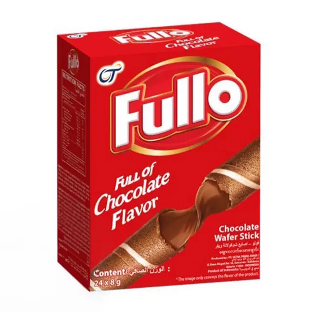 FULLO ฟูลโล เวเฟอร์สติ๊กช็อกโกแลต 8 ก. x 24 ชิ้น Wafer Stick Chocolate