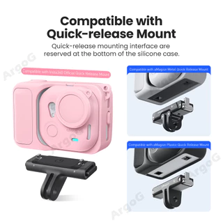 aMagisn เคสซิลิโคนสำหรับ Insta360 GO Ultra นุ่ม กันกระแทก พร้อมสายคล้องและสายกันหล่น อุปกรณ์เสริม GO Ultra
