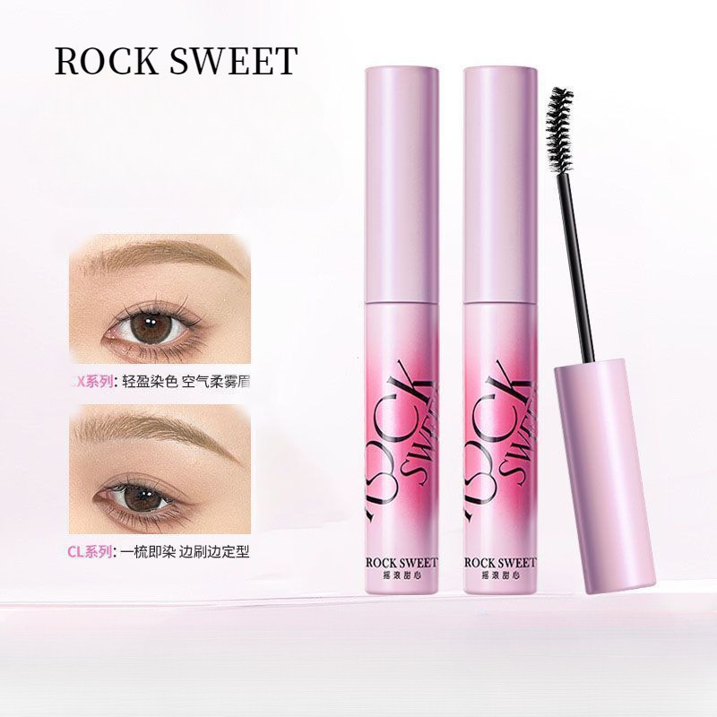 ROCK SWEET หิน หวานกํามะหยี่หมอกสีรักษาคิ้วครีมติดทนนานป่าคิ้วรักษาง่ายต่อการสีโดยไม่ต้องรอยเปื้อนสา