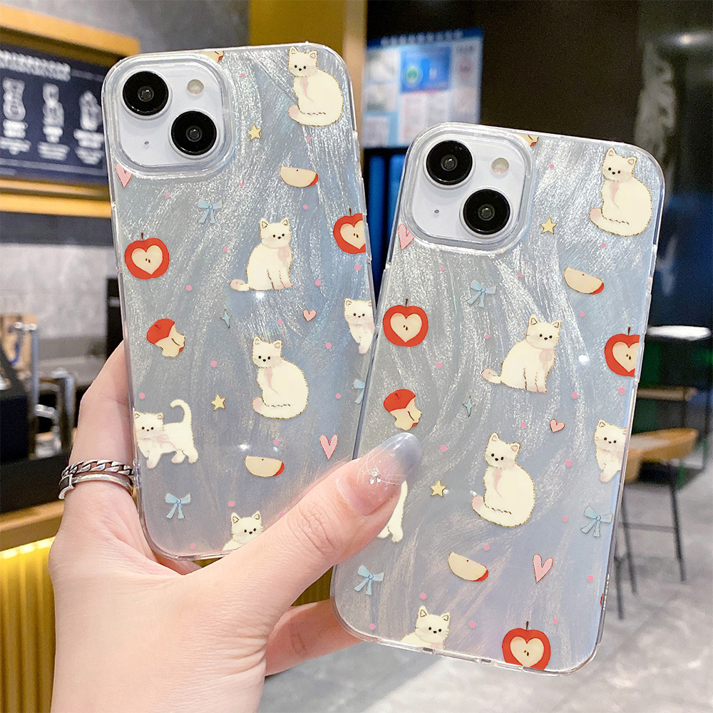 จัดส่งในพื้นที่ เคสมีความเงางามของขนนก มันวาว น่าทึ่ง ForVIVO Y02 Y17 Y17S Y20 Y21 Y35 Y36 4G Y28 Y2