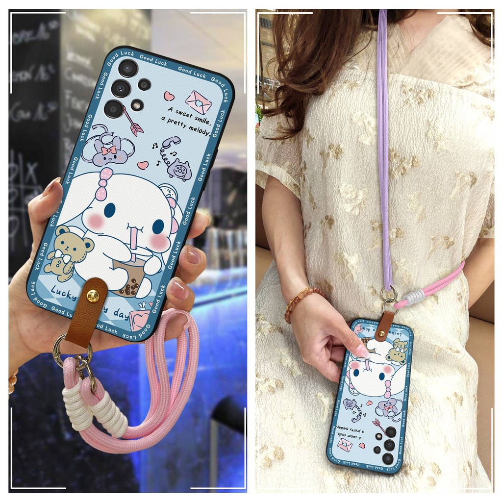 SAMSUNG เชือกเส้นเล็กเคสโทรศัพท์CrossbodyสําหรับSamsung Galaxy A13 4G/SM-A135/SM-A137/A13LTEกันกระแท