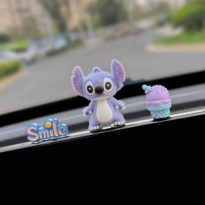 Stitch Car Screen Decoration Dashboard Decoration Car Accessories Female fhDR