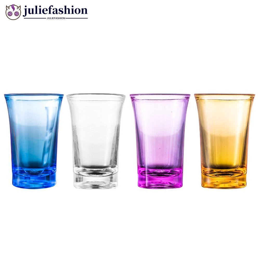 JULIEFASHION 6 ชิ้น/เซ็ต 35ml ถ้วยพลาสติก Spirits Party Bar Club ดื่มเครื่องมือไวน์แต่งงานค็อกเทล Pi