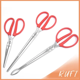 RUFI คีมจับสัตว์น้ำ หรือคีบปิ้งย่าง คีมสแตนเลส ขนาด 38cm/52cm/68cm ใช้งานง่าย ป้องกันการลื่น Long-handled Clip