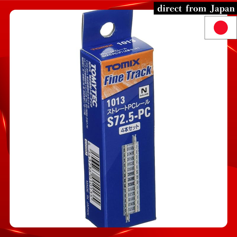 TOMIX N Gauge Straight PC Rail S72.5-PC F Set of 4 1013 Railroad Model Supplies