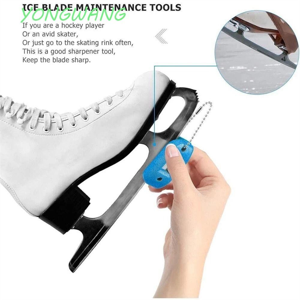YONGWANG Ice Skate Sharpener สองด้านแบบพกพา ใช้งานได้ทั้งกับสเก็ตรองเท้าและไอซ์ฮอกกี้